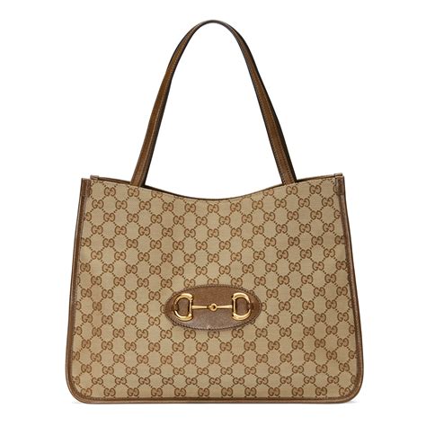 gucci horsebit leather tote